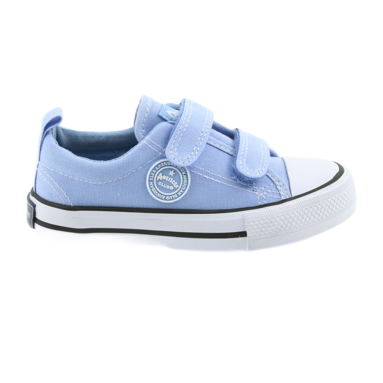 Velcro sneakers American Club LH50 blue children's shoes white