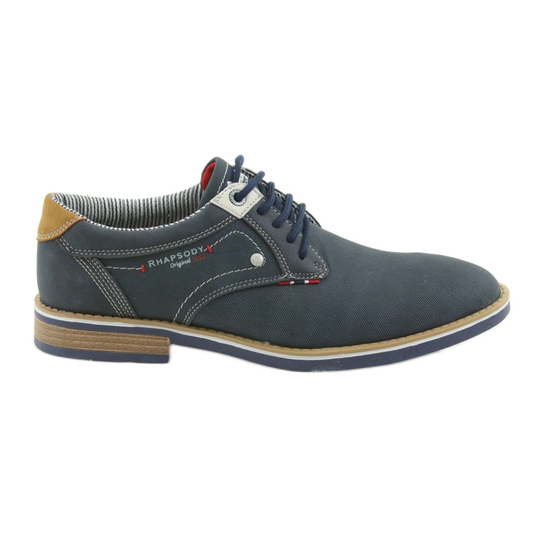 American Club Low-cut men's shoes Rhapsody RH08 brown navy blue
