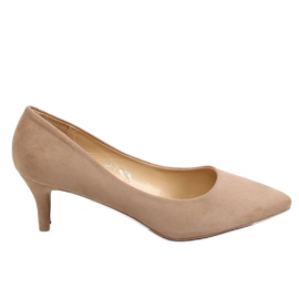 Low-heeled pumps beige 123-2 Beige