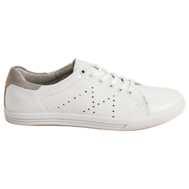 VINCEZA Leather Low Sneakers white VINCEZA Leather Low Sneakers white