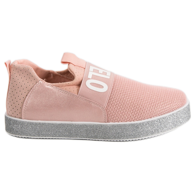 Bestelle Slip-on Sneakers With Glitter pink