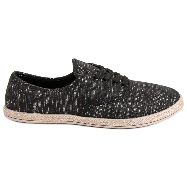 Sweet Shoes Lace-up Espadrilles black Sweet Shoes Lace-up Espadrilles black