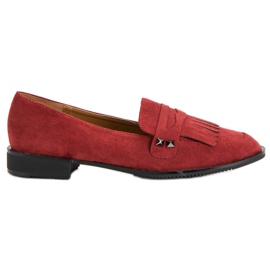 Sergio Todzi Loafers On A Flat Heel red Sergio Todzi Loafers On A Flat Heel red