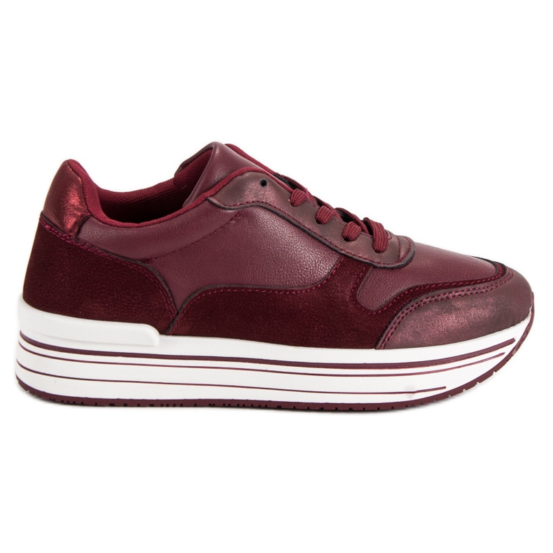 Burgundy Sport Shoes multicolored red