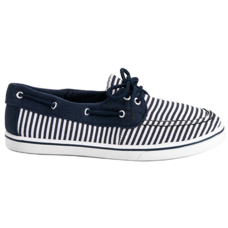 McKey Fashionable navy loafers white blue McKey Fashionable navy loafers white blue