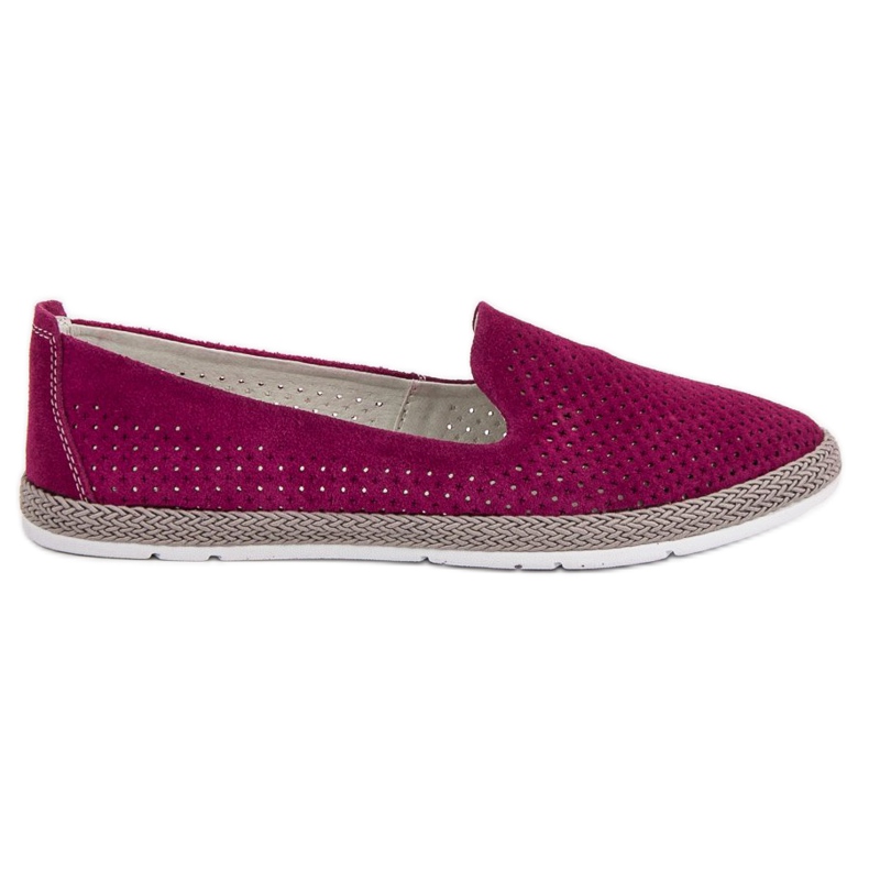 Filippo Leather Openwork Lords pink