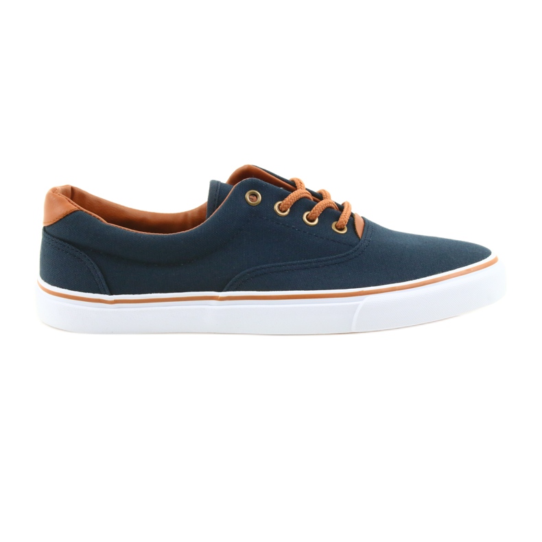American Club Men's navy blue sneakers LH03 brown American Club Men's navy blue sneakers LH03 brown