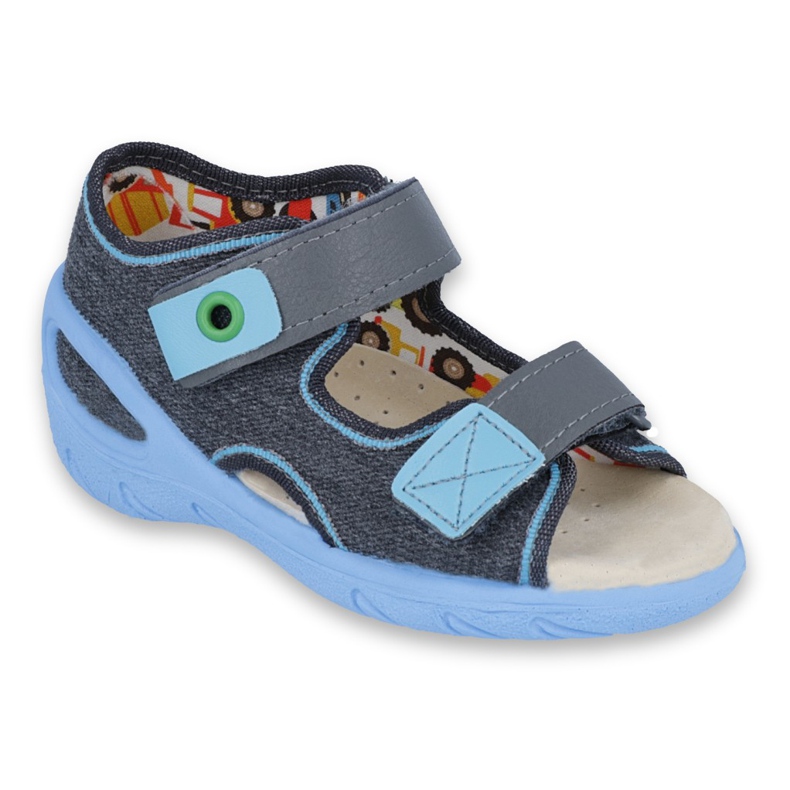 Befado children's shoes pu 065X125 blue grey Befado children's shoes pu 065X125 blue grey