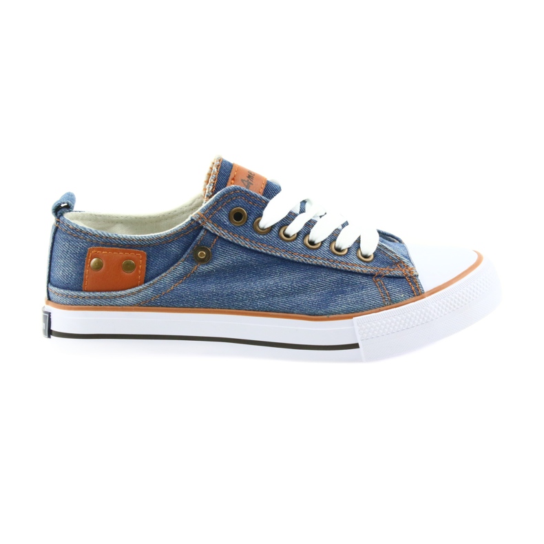 American Club dk jeans tied sneakers blue