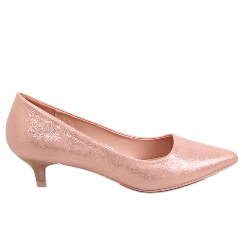 Pumps on a low heel pink B-36 Pink