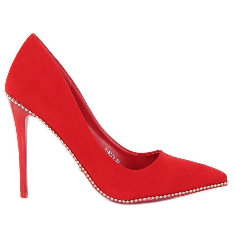 Pumps on a red heel P-6378 Red