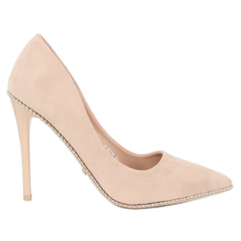 Pumps on a beige pin P-6378 Beige
