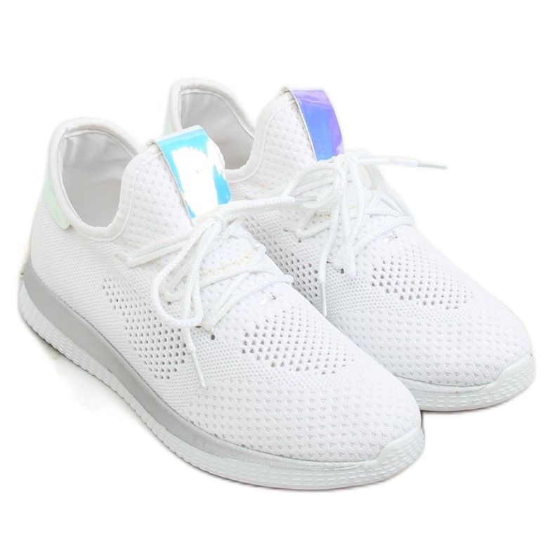 White petrol sports shoes B111-8 WHITE / SILVER