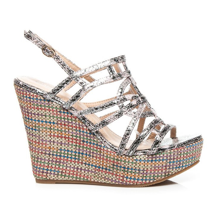 Super Mode Multicolored Wedge Sandals
