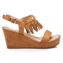 Bestelle Rock Sandals With Fringes brown