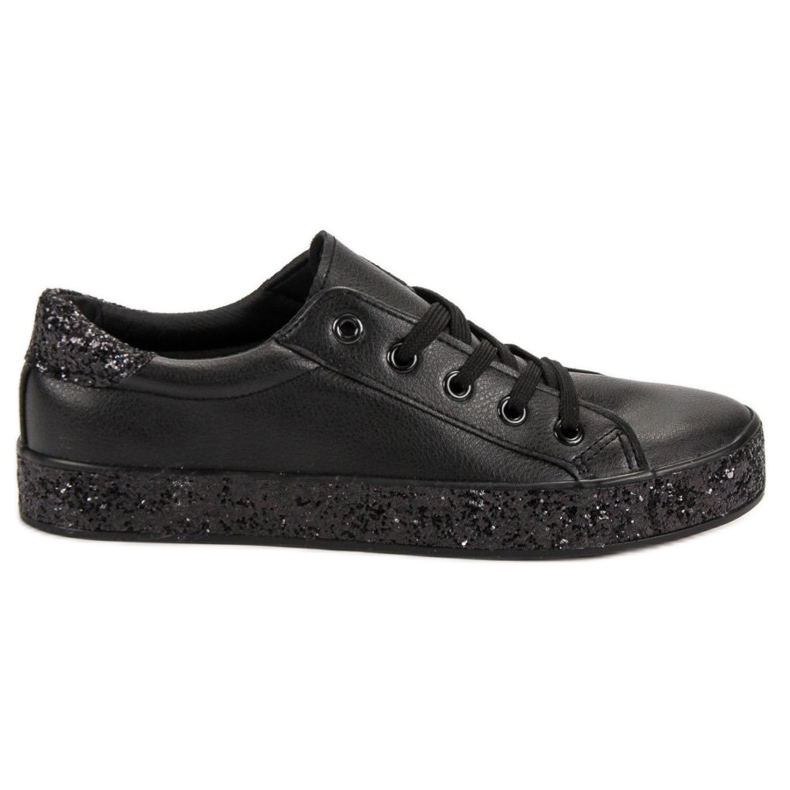 Sneakers With Glitter Sole black