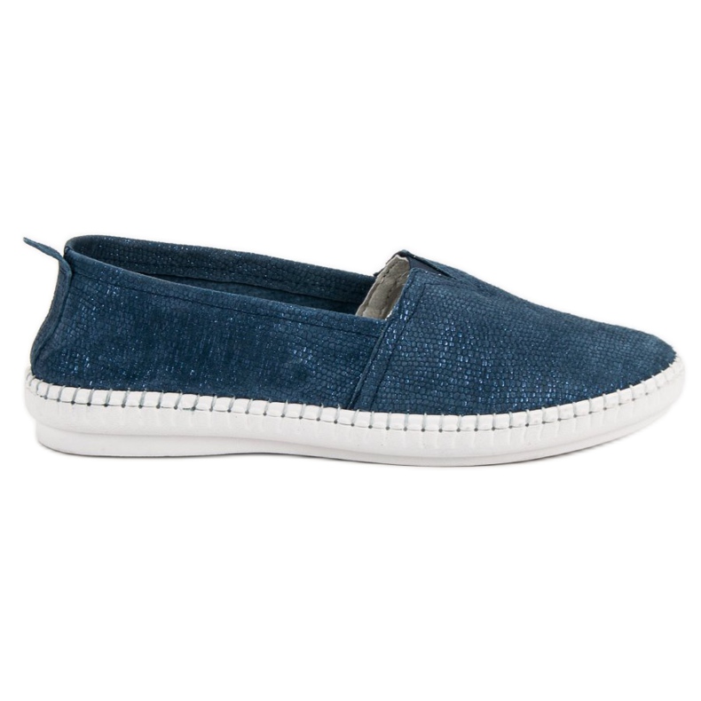 Filippo Blue Leather Slipons Filippo Blue Leather Slipons