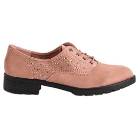 Powder Suede Brogues pink