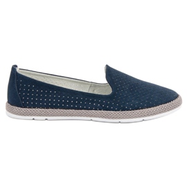 Filippo Leather Openwork Lords blue