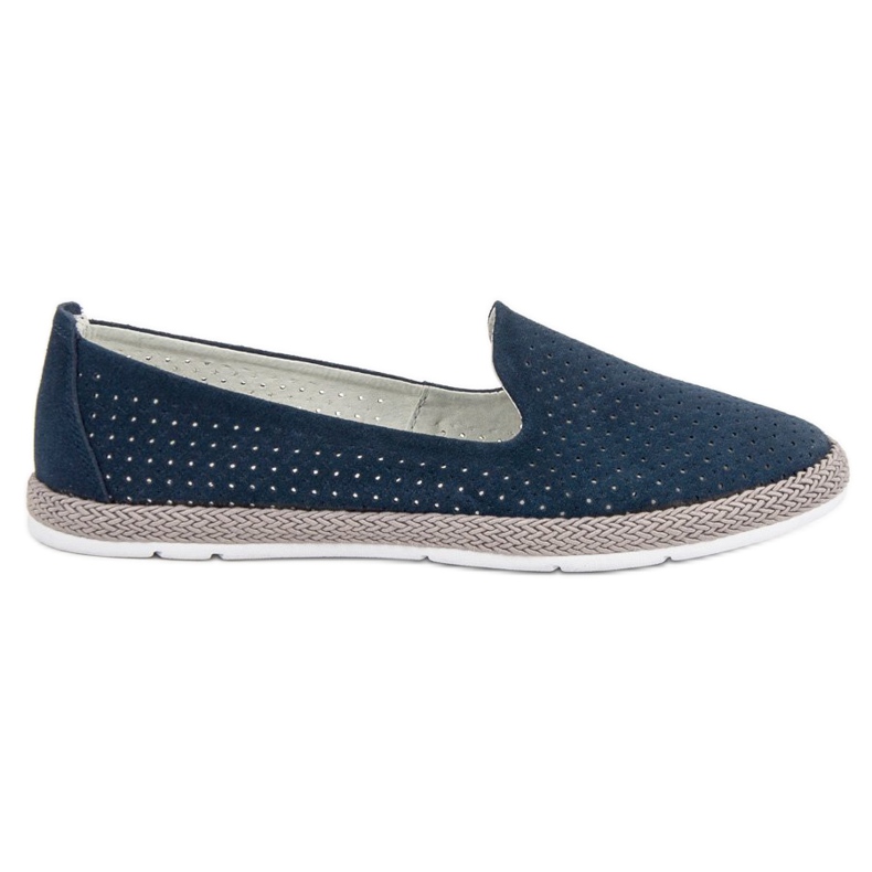 Filippo Leather Openwork Lords blue