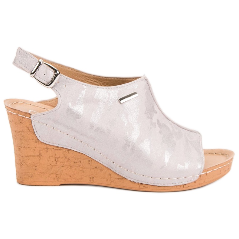 Filippo Wedge Sandals With A Pattern pink