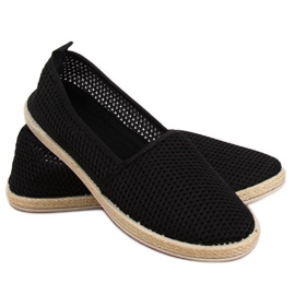 Black mesh espadrilles JX1029 Black