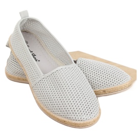 Gray mesh espadrilles JX1029 Gray grey
