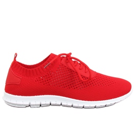 Red sock sports shoes K-379 Red