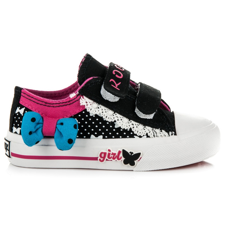 Rock And Joy Girls' Velvet Sneakers black