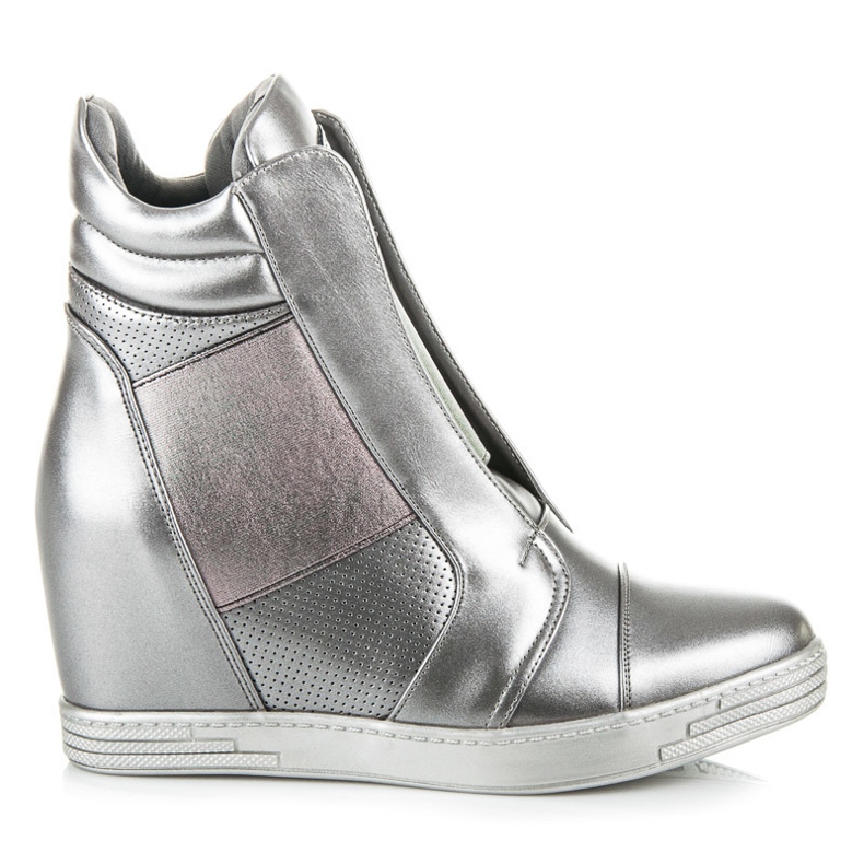 Mtt Sport Silver Wedge Sneakers grey