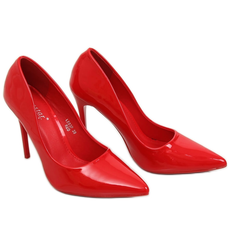 Red women's high heels LE03P Red