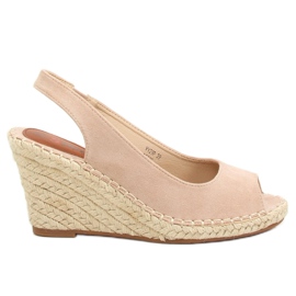 Espadrilles on a beige wedge YY29P Beige