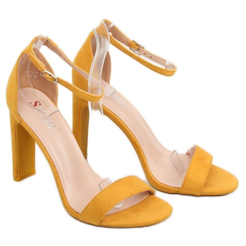 Yellow high-heeled sandals NF-37P Yellow