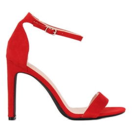 Red high-heeled sandals NF-37P Red