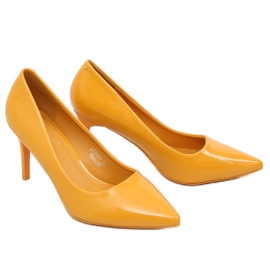 Yellow women's high heels LE011P Yellow