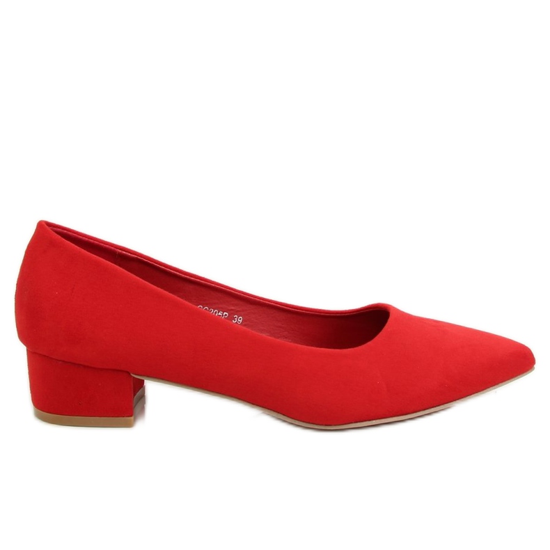 Red Pumps low heels red CC205P Red