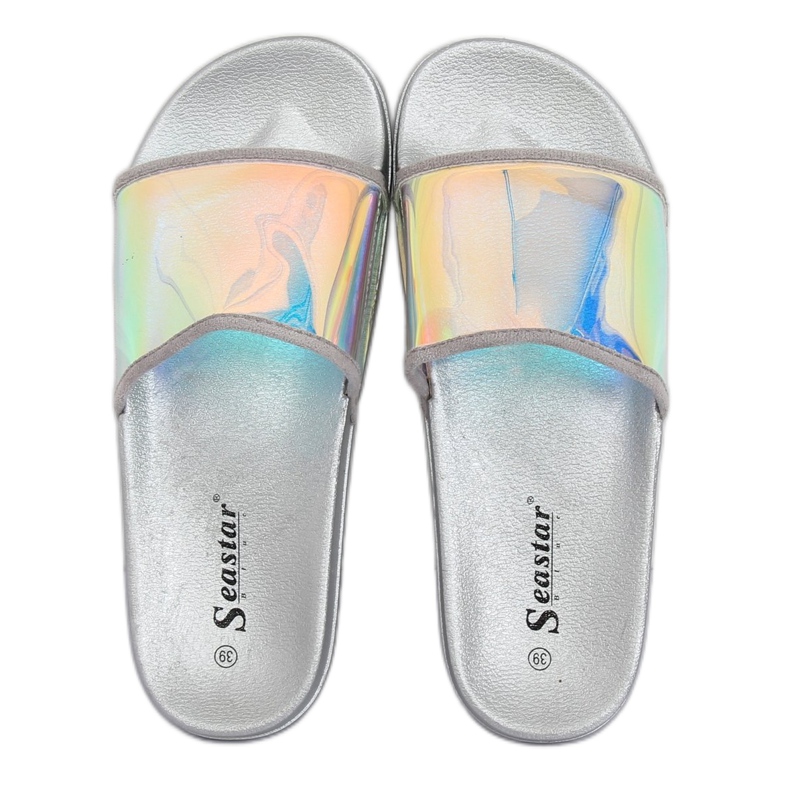 Slippers benzin color silver CK80P Silver grey