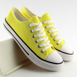 Classic women's yellow sneakers XL03 L.YELLOW II-GAT Classic women's yellow sneakers XL03 L.YELLOW II-GAT