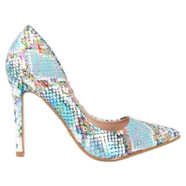 Snake skin blue studs NF-42P Blue multicolored