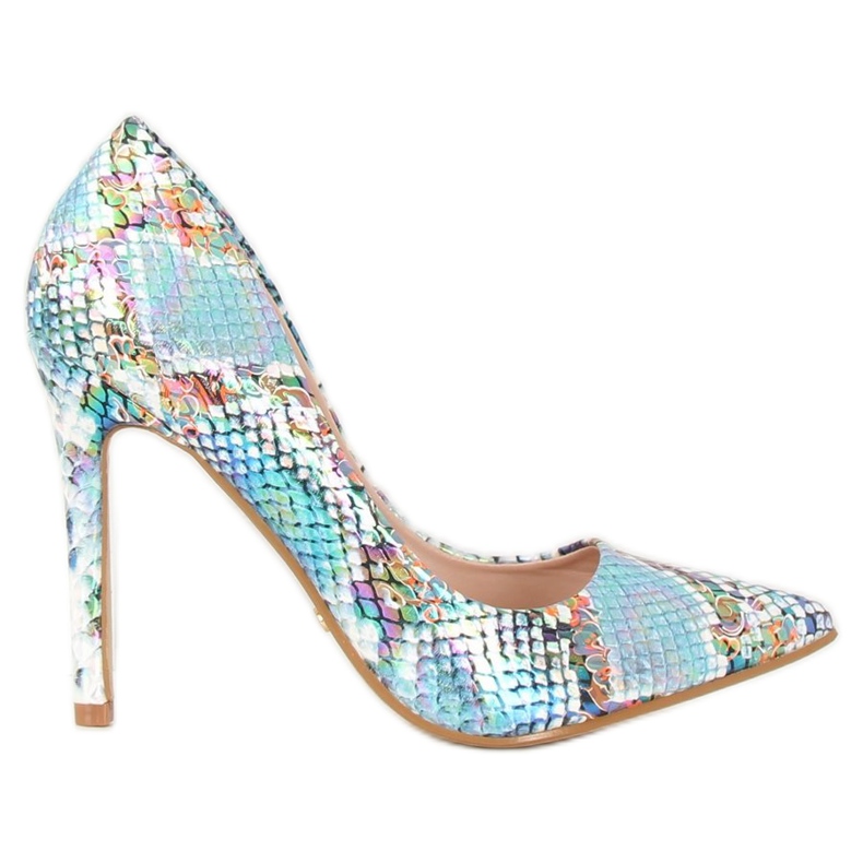 Snake skin blue studs NF-42P Blue multicolored