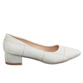 Pumps in silver checkered CC207P Silver grey Pumps in silver checkered CC207P Silver grey