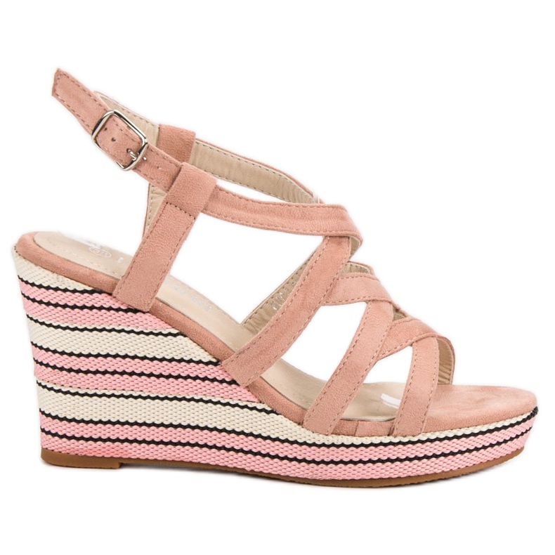 Kerline Fashionable wedge sandals pink