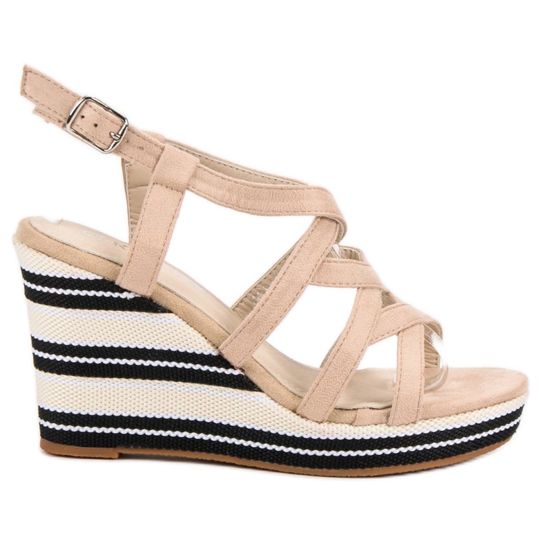 Kerline Fashionable wedge sandals beige Kerline Fashionable wedge sandals beige