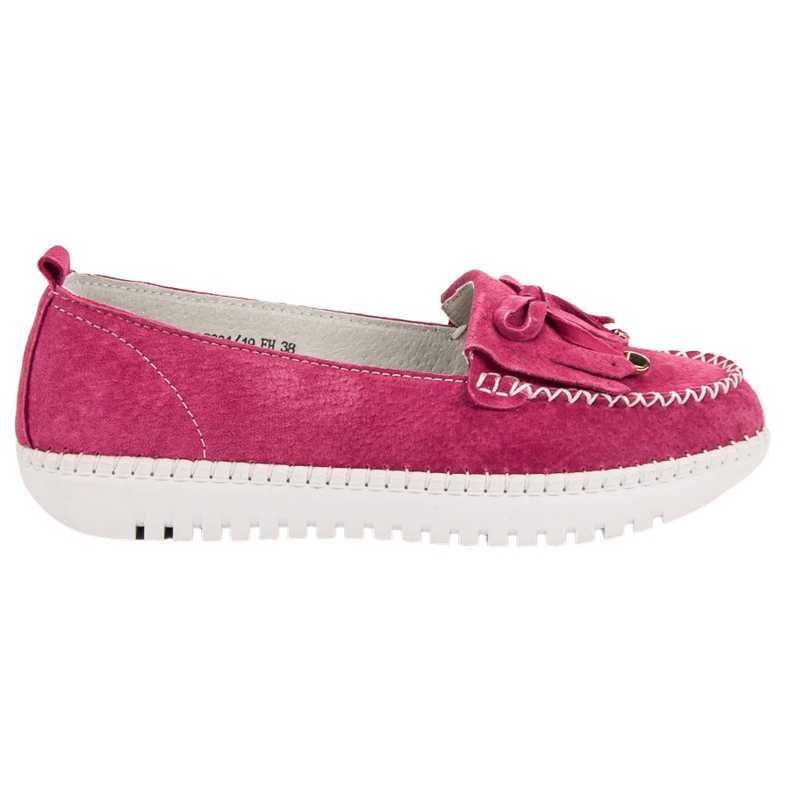 Filippo Fashionable leather loafers pink