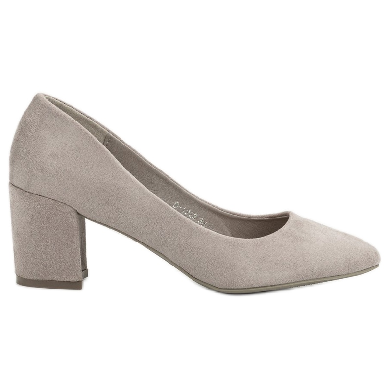 Ideal Shoes Gray Pumps On A Pillar grey