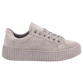 Seastar Gray Suede Creepers grey