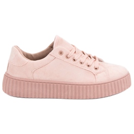 Seastar Pink Suede Creepers