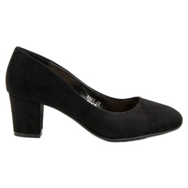 Seastar Suede Pumps On A Pillar black
