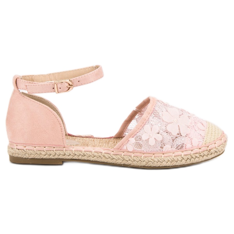 Nio Nio Lace Espadrilles pink