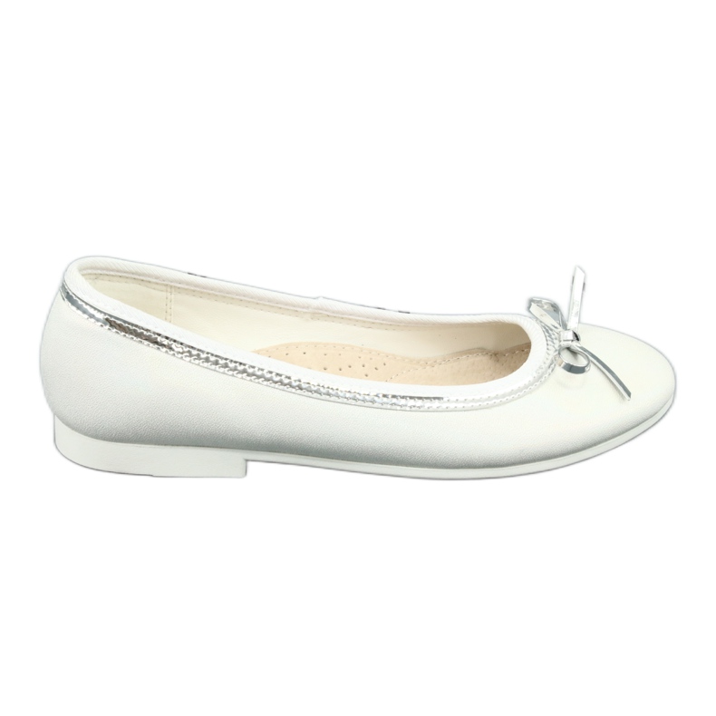 Ballerinas with a bow white pearl American Club GC29 / 19 multicolored